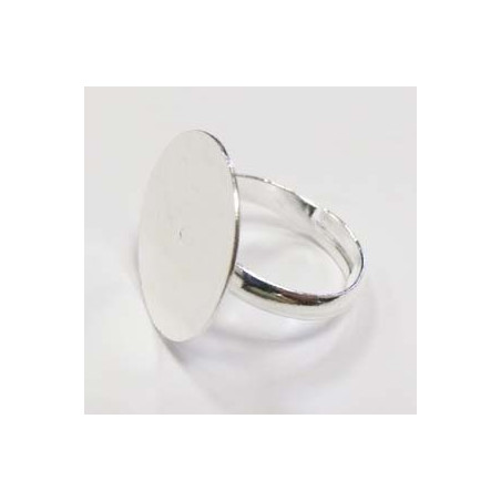 Bague plateau Argent 20X18mm(X1)