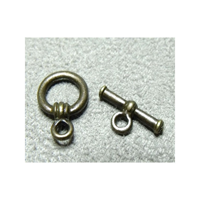 Fermoir Bronze Rond 15X7mm (x1) Fermoir Bronze Rond 15X7mm (x1)