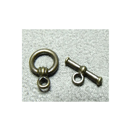 Fermoir Bronze Rond 15X7mm (x1)