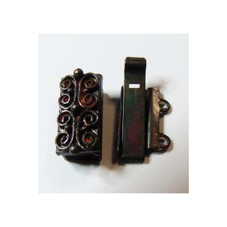 Fermoir Luxe 2rgs Cuivre 13X8 mm (X1)