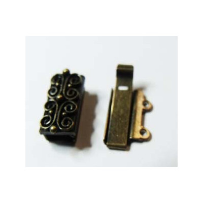Fermoir Luxe 2rgs Bronze 13X8 mm (X1) Fermoir Luxe 2rgs Bronze 13X8 mm (X1)