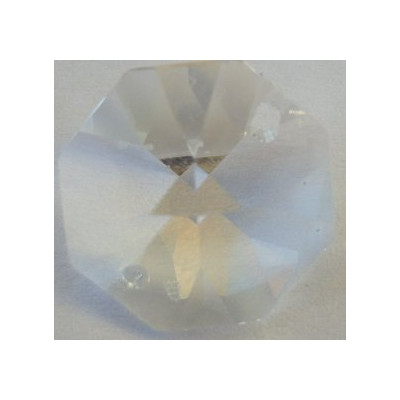 Octogone 14 mm 2 trous Cristal (X1) Octogone 14 mm 2 trous Cristal (X1)