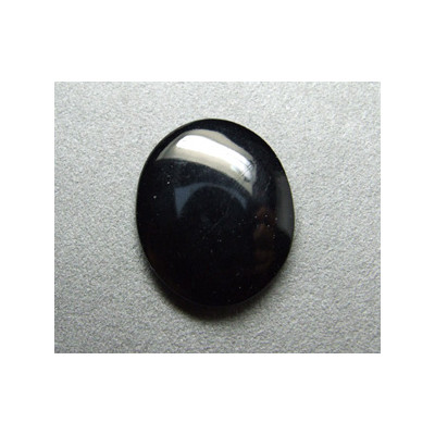 Cabochon ovale en verre 30X25mm Noir