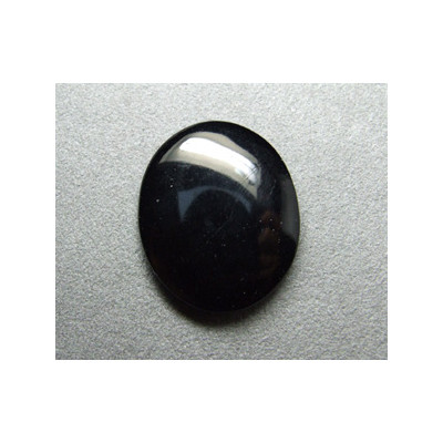Cabochon ovale en verre 30X25mm Noir Cabochon ovale en verre 30X25mm Noir