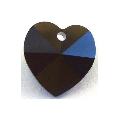 Coeur Swarovski 10mm Jet (X1)
