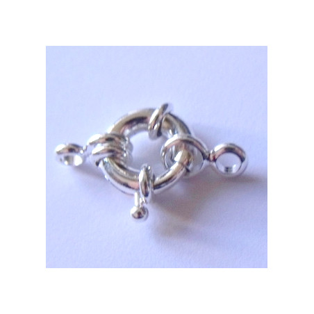 Fermoir Bouée 13mm Couleur Argent (X1)