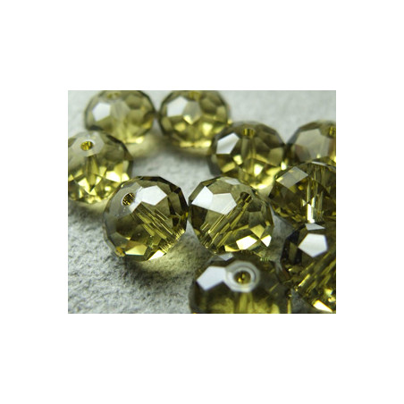 Perle Ronde aplatie 8mm Khaki (x1)