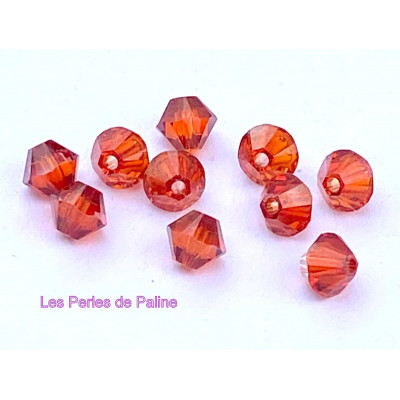 Toupies 4mm Red Magma - réf. 5328 Xilion (x20)