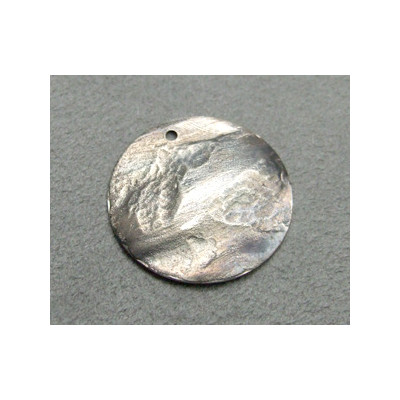 Breloque pièce Plaqué Argent 25mm (X1)