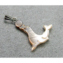 Breloque otarie Nacre 22X16mm (X1)