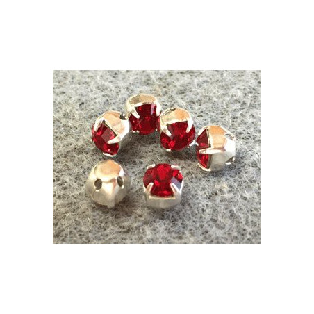 Chaton monté Swarovski 4mm Siam (x10)