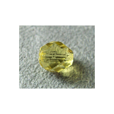 Facettes en verre de Bohême 8mm Jonquille(x10)