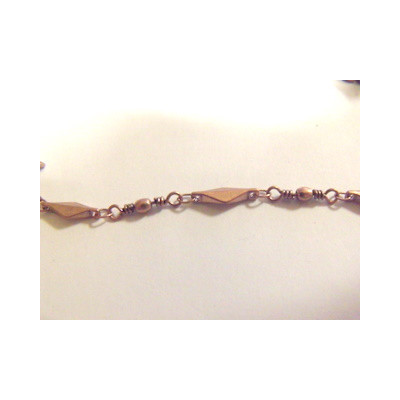 Chaine Fine Losange Cuivre 12X4mm (X10cm)
