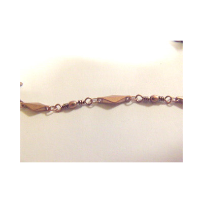 Chaine Fine Losange Cuivre 12X4mm (X10cm) Chaine Fine Losange Cuivre 12X4mm (X10cm)