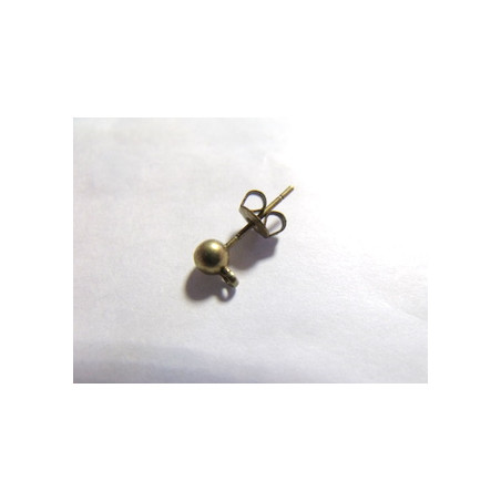 Boucle Puce Bronze 5mm (X2)