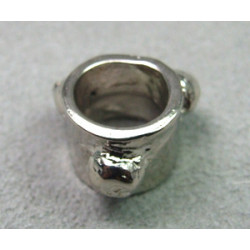 Perle rondelle intercalaire 13x11x10mm - argenté (x1)