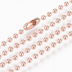 Chaine Collier Rose Gold Boule 2.3mm (X75cm)  