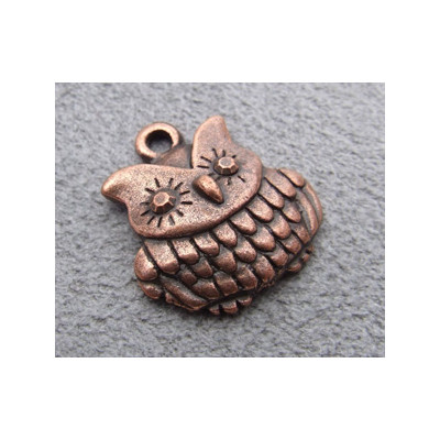 Breloque Cuivre Chouette 16*14mm(X1)