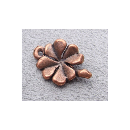 Breloque Cuivre Treffle 12*18mm(X1)