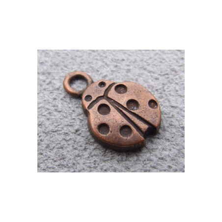 Breloque Cuivre Coccinelle 15*9mm(X1)