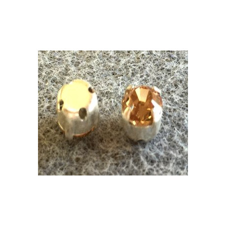 Chaton monté Swarovski 6mm Light Colorado Topaz (x10)