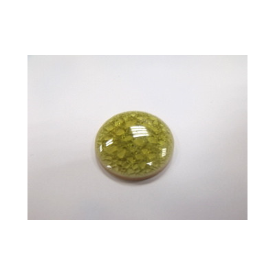 Cabochon Mosaïque Lime Approx 20X5mm(X1)