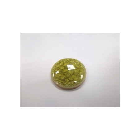 Cabochon Mosaïque Lime Approx 20X5mm(X1)