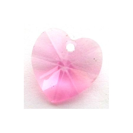 Coeur Swarovski 10mm Rose (X1)