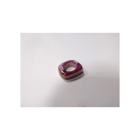 Rondelle en Céramique 17X14X5mm Fuchsia (X1)
