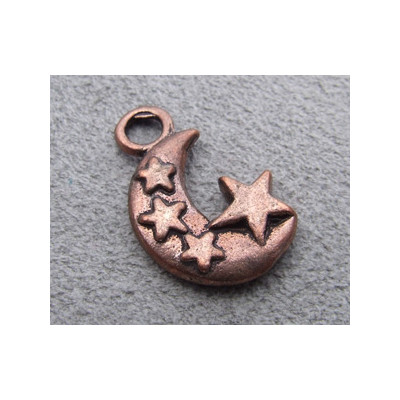 Breloque Lune Cuivre 20X13mm(X1) Breloque Lune Cuivre 20X13mm(X1)