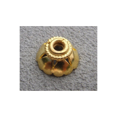 Coupelle Dorée 6 Coeurs Lisses 11mm(X1)