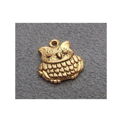 Breloque Dorée Hibou 16*14mm(X1)