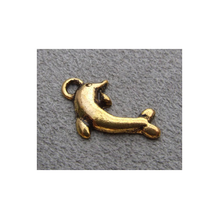 Breloque Dorée Dauphin 20*10mm(X1)
