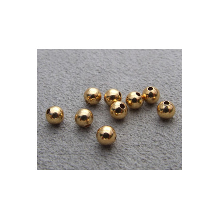 Boule Dorée Lisse 4mm(X100)
