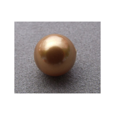 Perle ronde nacrée Swarovski 12mm Bright Gold (x1)