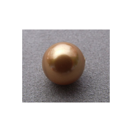 Perle ronde nacrée Swarovski 12mm Bright Gold (x1)