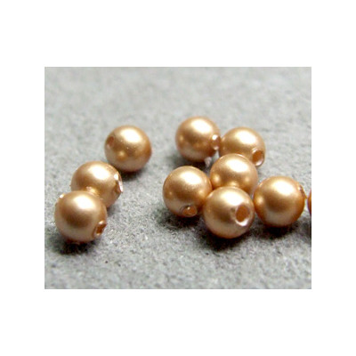 Perle ronde nacrée Swarovski 3mm Vintage Gold (x20)