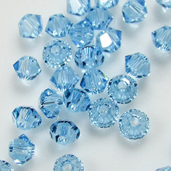 Toupies 3mm Aquamarine - réf.5301 (x18)