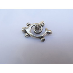 Fermoir spirale tortue vx argent 30mm(X1)