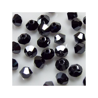 Toupies 3mm Jet Hematite 2X - réf.5301 (x20) Toupies 3mm Jet Hematite 2X - réf.5301 (x20)