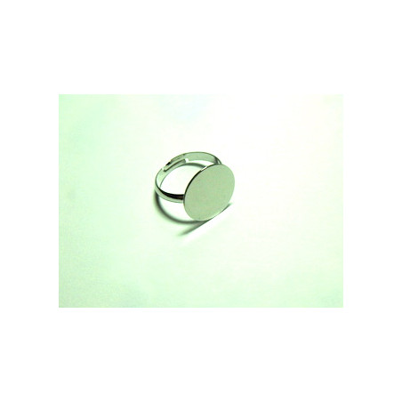Bague plateau 14mm Argentée(x1)