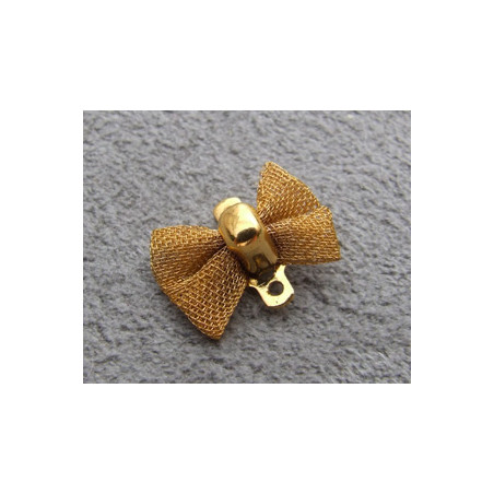 Petit noeud doré 11x8mm (x1)