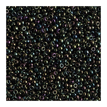 R11-0453 Rocailles 11/0 Metallic Green Iris (=DB003) (x 10gr)