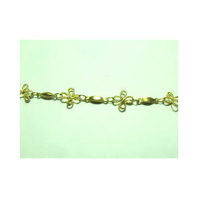 Chaine fleur doré 16X9mm(X10cm) Chaine fleur doré 16X9mm(X10cm)