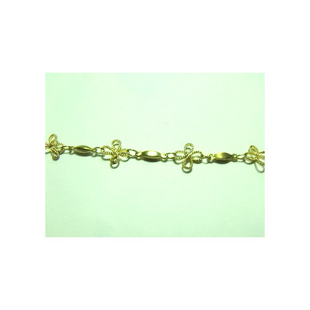 Chaine fleur doré 16X9mm(X10cm)