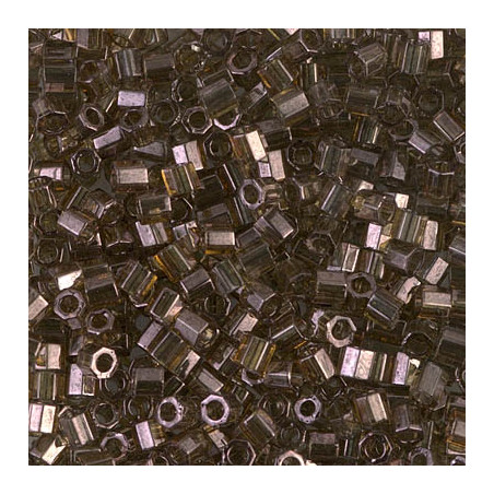 DBLC-0123 Delicas 8/0 Hexa Cut Transparent Grey Olive Luster (x5gr)