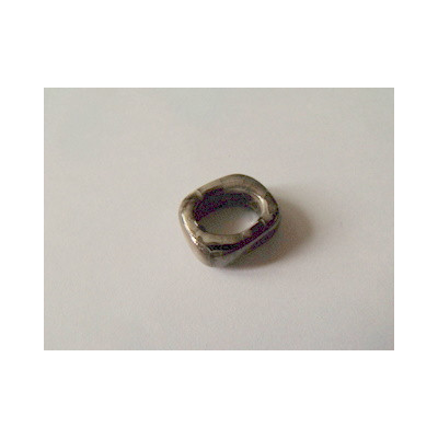 Rondelle céramique 17X14X5X10mm Grise multi émaillé(X1) Rondelle céramique 17X14X5X10mm Grise multi émaillé(X1)