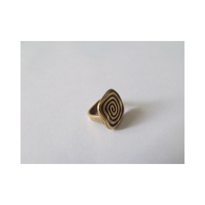 Passant Carré spirale Bronze 12X13.5mm(X1)