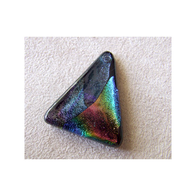 Cabochon en verre dichroïque Triangle 30X37mm (X1)