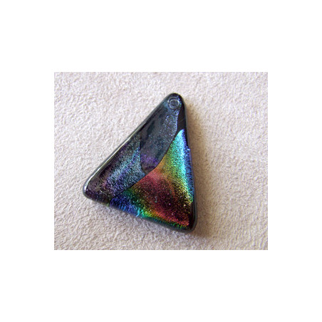 Cabochon en verre dichroïque Triangle 30X37mm (X1)